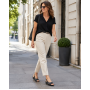 Sandale dama negre din piele naturala cu platforma orto Marissa CLP04N